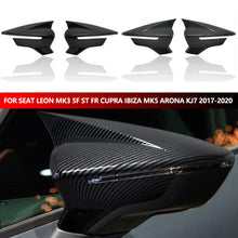 Load image into Gallery viewer, 2Pcs Rearview Mirror Cover Case Side Mirror Caps For SEAT Leon MK3 5F ST FR Cupra Ibiza Mk5 Arona KJ7 2017-2020