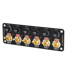 Load image into Gallery viewer, 12V Metal Toggle Switch Panel ON/OFF Car Power Control Board Copper Tone Dashboard Switch Panel Vehicle Modification Accessory
