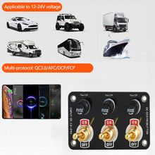 Load image into Gallery viewer, 12V Metal Toggle Switch Panel ON/OFF Car Power Control Board Copper Tone Dashboard Switch Panel Vehicle Modification Accessory