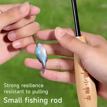 Load image into Gallery viewer, 1PC 1.2/1.5/1.8/2.1M Retractable Stream Bait Finesse System Rod High Carbon Fiber Ultra-Light Short Section Pole For Kids Beginners