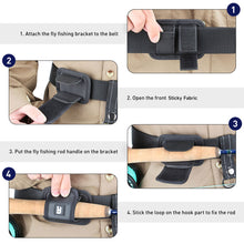 Load image into Gallery viewer, 1PC Flying Fishing Rod Stand Belt And Molle Straps Installation Thickened Reinforced Fishing Rod Anti-Drop Fastener Hook And Loop Strap Fixed