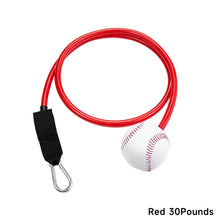 Load image into Gallery viewer, 10-30LBS Baseball Trainer with Latex Resistance Cord Pitching and Hitting Rebound Practice Tool Posture Correction Resistance Band