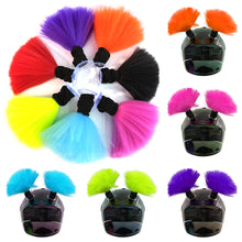 Load image into Gallery viewer, 2pcs Helmet Decoration Braids Motrocycle Helmet Accessories Plush Braids Pigtail Decoration for Motorcycle Bicycle Hair Patches Wig