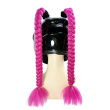 Load image into Gallery viewer, 2pcs Motorcycle Helmet Dual Pigtail Braids Decoration Woman Braids Wig For Motorbike Helmets Twist Ponytail With Sucker