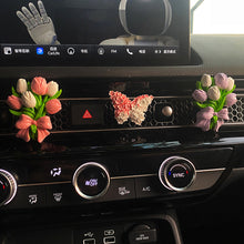 Load image into Gallery viewer, Car Flower Tulip Air Outlet Perfume Clip Butterfly Car Air Freshener Peach Blossom Aroma Diffuser Car Decoration Accessories Fresh Air