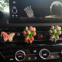 Load image into Gallery viewer, Car Flower Tulip Air Outlet Perfume Clip Butterfly Car Air Freshener Peach Blossom Aroma Diffuser Car Decoration Accessories Fresh Air