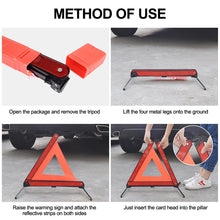 Load image into Gallery viewer, Car Emergency Breakdown Warning Reflective Tripod Red Triangle Reflector Road Safety Hazard Car Portable Foldable Stop Sign
