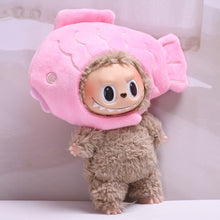 Load image into Gallery viewer, For 17cm Labubu Doll Clothes Cute Fish Chicken Leg Headwear Doll Accessories Lovely Outfit Gifts for Girls Friends