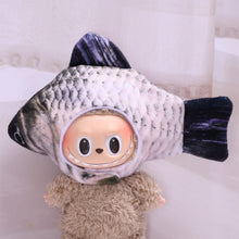 Load image into Gallery viewer, For 17cm Labubu Doll Clothes Cute Fish Chicken Leg Headwear Doll Accessories Lovely Outfit Gifts for Girls Friends