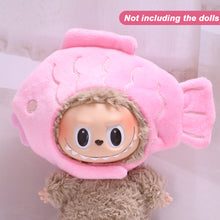 Load image into Gallery viewer, For 17cm Labubu Doll Clothes Cute Fish Chicken Leg Headwear Doll Accessories Lovely Outfit Gifts for Girls Friends
