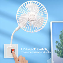 Load image into Gallery viewer, Flexible Fan with 360° Bendable Neck Space-Saving Plug-in Adjustable Direction & Quiet Cooling for Dorm/Travel/Kitchen