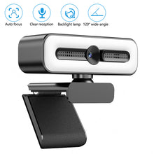 Load image into Gallery viewer, 4K Webcam with Light for PC/Laptop 1080P 2K HD Streaming Camera Desktop Video Conferencing Webcam for Online Classes