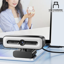 Load image into Gallery viewer, 4K Webcam with Light for PC/Laptop 1080P 2K HD Streaming Camera Desktop Video Conferencing Webcam for Online Classes