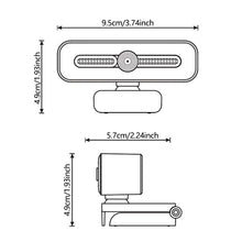 Load image into Gallery viewer, 4K Webcam with Light for PC/Laptop 1080P 2K HD Streaming Camera Desktop Video Conferencing Webcam for Online Classes