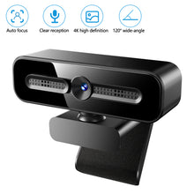 Load image into Gallery viewer, 1080P 4K HD Webcam Plug and Play USB Camera Auto Beauty Effect & Fill Light for Online Classes/Live Streaming/Video Calls