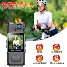 Load image into Gallery viewer, Portable Mini 4K WiFi Sports Camera with Screen HD Outdoor Cycling Action Cam DVR Recorder Waterproof Mount Camera