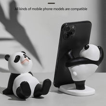 Load image into Gallery viewer, Universal Cute Panda Mobile Phone Holder Stand Modern Resin Sculpture Statue Home Office Desk Decoration