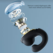 Load image into Gallery viewer, Bone Conduction Open Ear Clip Wireless Bluetooth 5.5 Headphones LED Breathing Light Noise Canceling Earbuds for Music