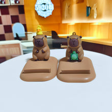 Load image into Gallery viewer, Capybara Phone Holder PVC Doll Support Capybara Mobile Phone Stand Cartoon Animal Capybara Cell Phone Bracket