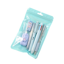 Load image into Gallery viewer, 7-In-1 Stationery Set Children Back To School Gel Pen Highlighter Ballpoint Pen Eternal Pencil Tape Eraser Knife Kids Prize