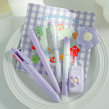 Load image into Gallery viewer, 7-In-1 Stationery Set Children Back To School Gel Pen Highlighter Ballpoint Pen Eternal Pencil Tape Eraser Knife Kids Prize