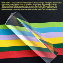 Load image into Gallery viewer, Triangular Prism Rainbow Prisma Crystal Glass Photographic Prisme Color Prisms Physics Children's Light Experiment