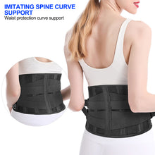 Load image into Gallery viewer, Nylon Waist Lower Back Brace Belt with 6 Stays Anti-skid Orthopedic Lumbar Support Breathable Waist Support for Gym Pain Relief
