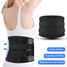 Load image into Gallery viewer, Nylon Waist Lower Back Brace Belt with 6 Stays Anti-skid Orthopedic Lumbar Support Breathable Waist Support for Gym Pain Relief