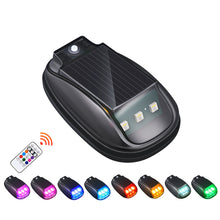 Load image into Gallery viewer, Car Roof Lights Solar Powered Light Flashing Lights Marker Light Cab Mouse Dome Light Chrome Gap for Truck Pickup