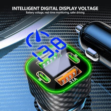 Load image into Gallery viewer, 4 in 1 Car Charger Dual PD with Voltage Display USB Super Fast Charge Adapter for iPhone Xiaomi Oppo Vivo Samsung