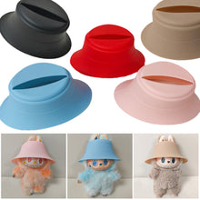 Load image into Gallery viewer, Silicone Doll Bucket Hat for Dollhouse Miniature 17cm Labubu Color Match Fisherman's Hat Kawaii Cute Doll Accessories Kids Girls Toys