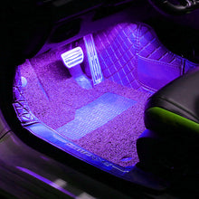 Load image into Gallery viewer, 4pcs/Set Car Ambient LED Light USB/Cigarette Lighter Powered Footwell Lights Interior Lighting DIY Atmosphere Decoration