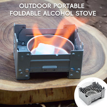 Load image into Gallery viewer, Outdoor Foldable Alcohol Stove Portable Windproof Solid Alcohol Stove Camping German Stove Set