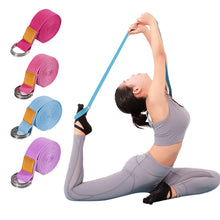 Load image into Gallery viewer, 1PC 1.8M*3.8CM Non-Elastic Yoga Resistance Band Yoga Auxiliary Stretching Rope With Loop Buckle Professional Yoga Supplies