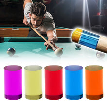 Load image into Gallery viewer, 1PC 1.5*2.9CM Transparent Colorful Pool Cue Ferrule Solid Plastic Ferrule for American and Snooker Cues Billiards Replacement Accessories