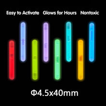Load image into Gallery viewer, 10PCS 1.5 Inch Professional Fishing Glow Sticks Super Bright Night Fishing Float Glow Sticks Fishing Accessories