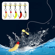 Load image into Gallery viewer, 1PC Propeller Grub Bait High Rotation Anti-Tangle Bread Worm Lure Soft Bait for Trout Tilapia Perch