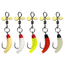 Load image into Gallery viewer, 1PC Propeller Grub Bait High Rotation Anti-Tangle Bread Worm Lure Soft Bait for Trout Tilapia Perch