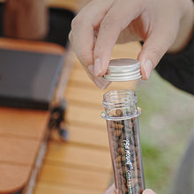 Load image into Gallery viewer, 1PC 60ML Coffee Bean Test Tube Storage Bottle PET Transparent Plastic Container for Dried Flowers Candy Storage Outdoor Camping Sub bottle