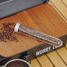 Load image into Gallery viewer, 1PC 60ML Coffee Bean Test Tube Storage Bottle PET Transparent Plastic Container for Dried Flowers Candy Storage Outdoor Camping Sub bottle