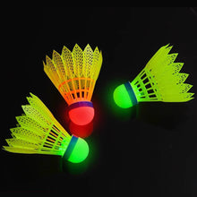 Load image into Gallery viewer, 3PCS LED Light Up Badminton Balls Windproof Durable High-Elasticity Nylon Balls Night Outdoor Training Glow-In-The-Dark Badminton
