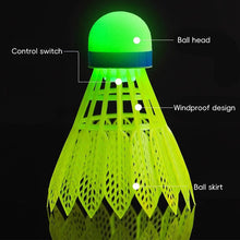 Load image into Gallery viewer, 3PCS LED Light Up Badminton Balls Windproof Durable High-Elasticity Nylon Balls Night Outdoor Training Glow-In-The-Dark Badminton