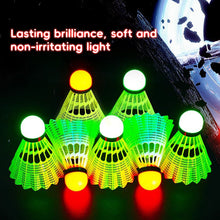 Load image into Gallery viewer, 3PCS LED Light Up Badminton Balls Windproof Durable High-Elasticity Nylon Balls Night Outdoor Training Glow-In-The-Dark Badminton