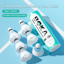 Load image into Gallery viewer, 3/6/12PCS Simulation Badminton Foam Ball Head Windproof And Durable Nylon Ball Badminton Training Supplies
