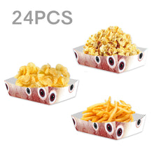 Load image into Gallery viewer, Halloween Eyeball Theme Party Supplies Set Scary Disposable Tableware Kit Plates/Napkins/Banner/Tablecloth Decor All-in-One Pack