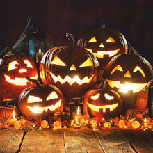 Load image into Gallery viewer, Halloween Pumpkin Carving Kit with Storage Bag DIY 7-Piece Stainless Steel Jack-o-Lantern Making Vegetable Fruit Carving Tools