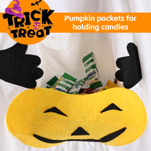 Load image into Gallery viewer, Halloween Ghost Dog Costume Hat & Cloak with Candy Bag Spooky Cute Breathable Trick or Treat Pet Costume Photo Prop Pet Cosplay Gear