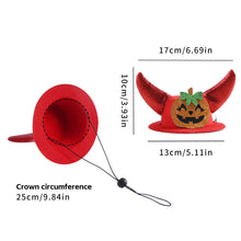 Load image into Gallery viewer, 2025 Halloween Pet Horns Adjustable for Cats Dogs Funny Party Hats Cute Devil Costume Trick or Treat Gear Satanic Pet Accessories