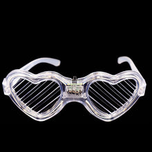 Load image into Gallery viewer, Halloween Light Up LED Glasses Rave Party Flash Heart Festival Accessories Night Party Glow in the Dark Electronic Rave Gear Photography Props