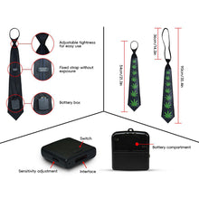 Load image into Gallery viewer, Novelty Tie Voice Activated LED Party Favors Light Up Bow Tie Festival Party Light Necktie Musical Sound Activated Tie Essential Outfits for Parties